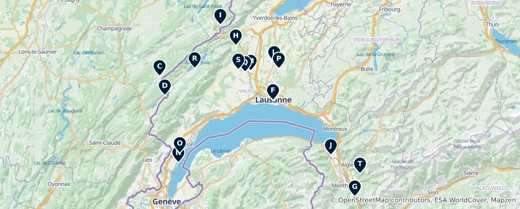 Mapa de Swiss Religious Heritage