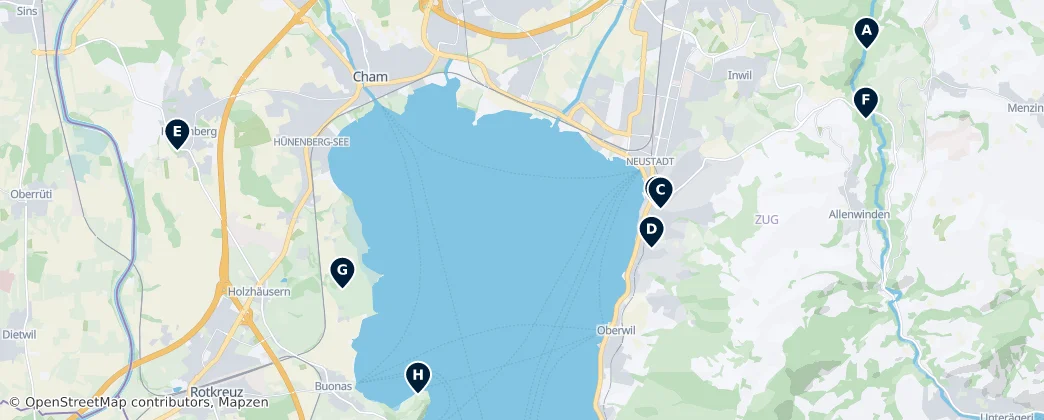 Kanton Zug Highlights — Map