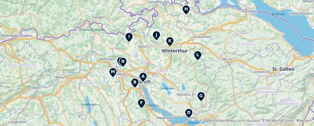 Mappa di Panoramic Viewpoints