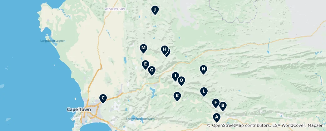 Map of Scenic Camping & Huts
