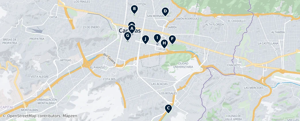 Caracas Culture & History — 지도