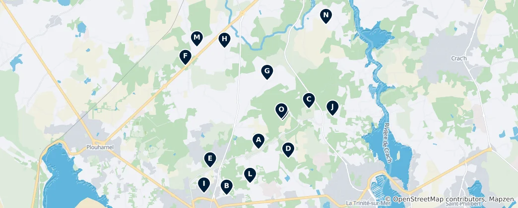 Map of Carnac Megaliths