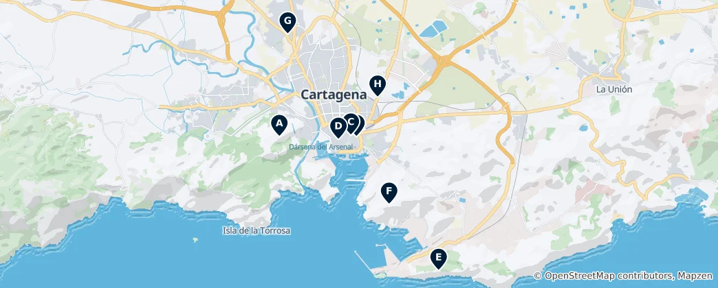 Mapa Historic Cartagena