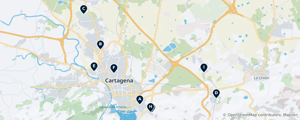 Mappa di Parks & Gardens