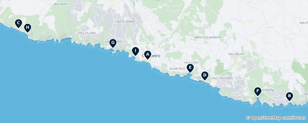 Karte von Algarve's Best Beaches