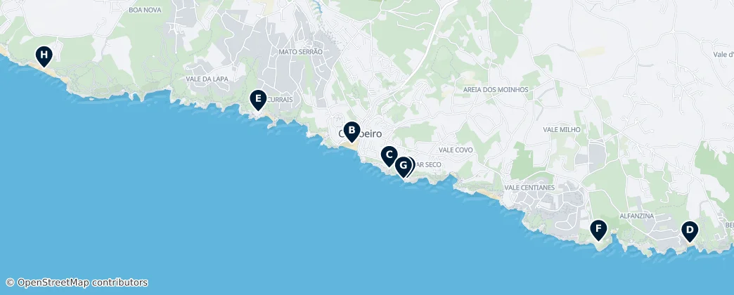 Map of Carvoeiro's Coastal Crown Jewels