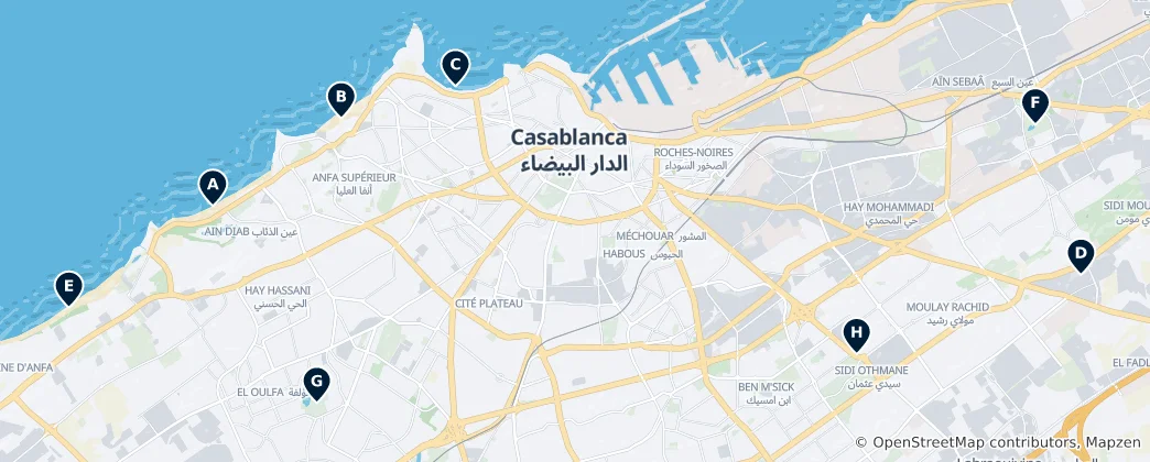 Mappa di Beaches and Gardens