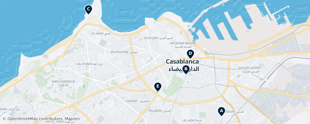 Casablanca-Settat Highlights — Carte