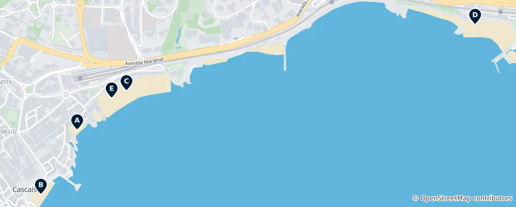 Karte von Cascais Beaches