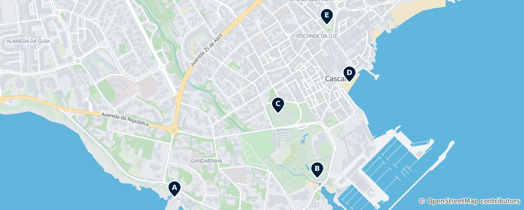 Mappa di Cascais Hidden Gems