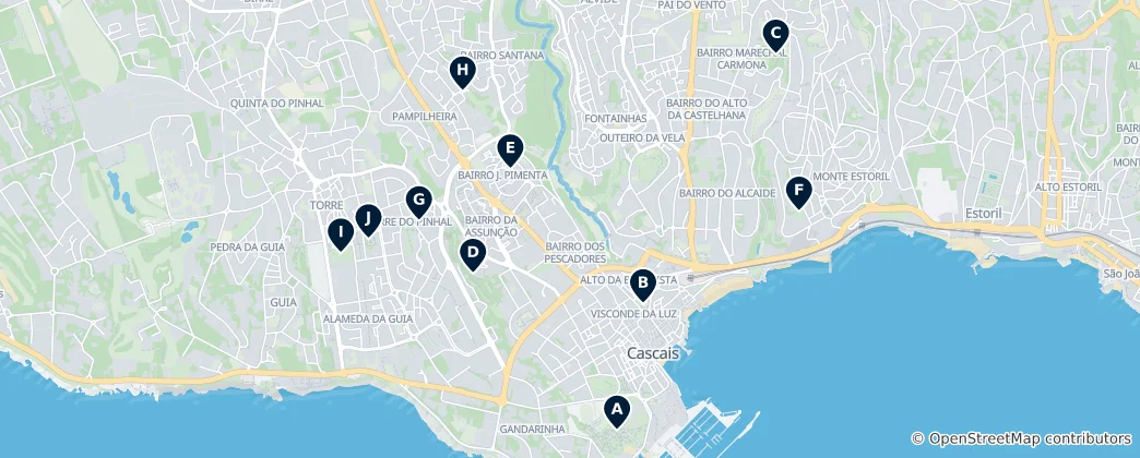 Mapa Parks and Gardens