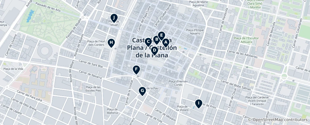 Map of Castelló de la Plana Essentials