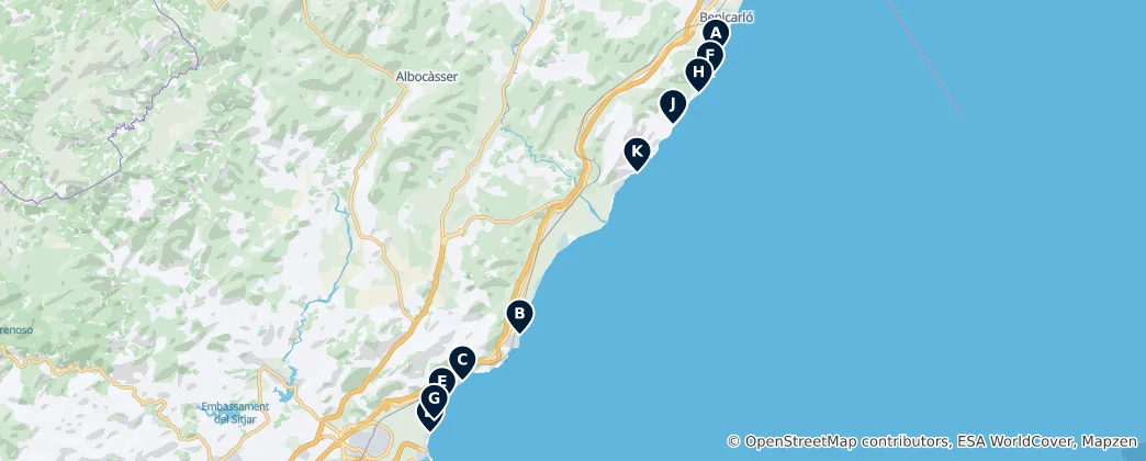Map of Best Spanish Beaches