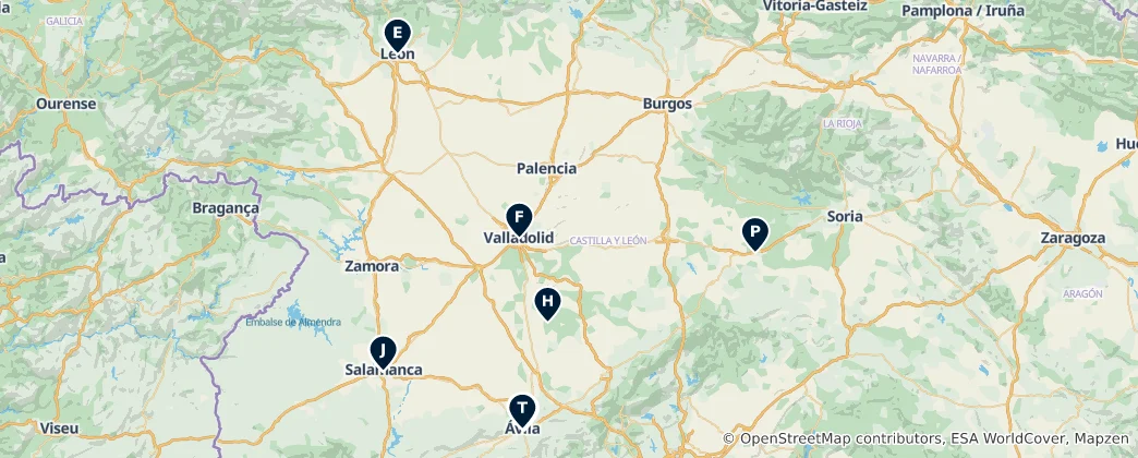 Karte von Regional Heritage Sites