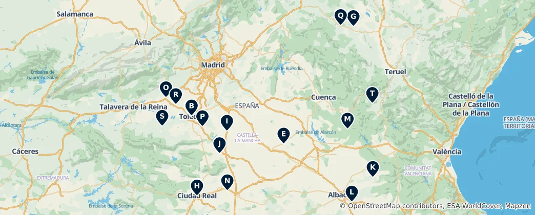 Mapa Castles & Heritage Sites