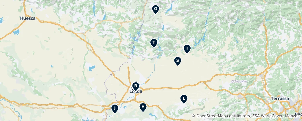 Mapa Catalan Heritage Highlights