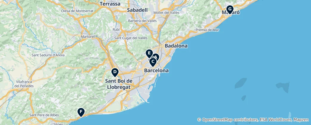 Mapa Gaudí & Modernisme Highlights