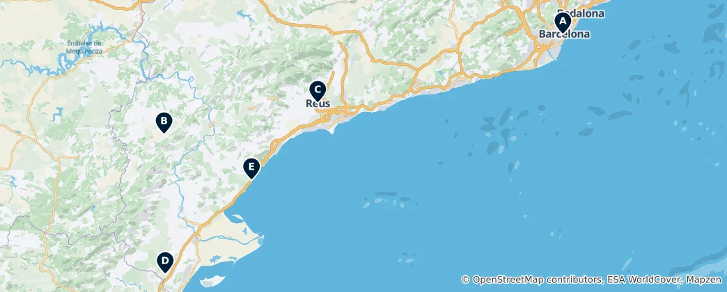Mappa di Regional Culinary Highlights