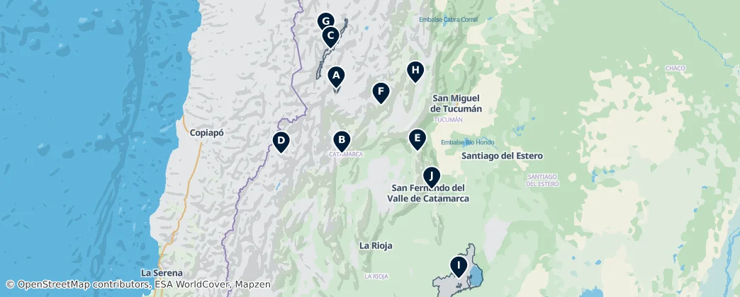 Provincia de Catamarca Essentials — 지도
