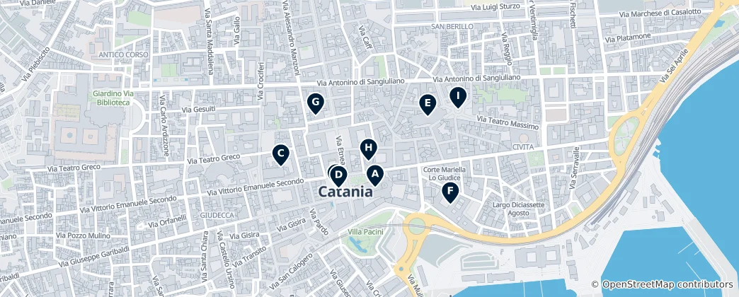 Mapa de Catania's Absolute Essentials