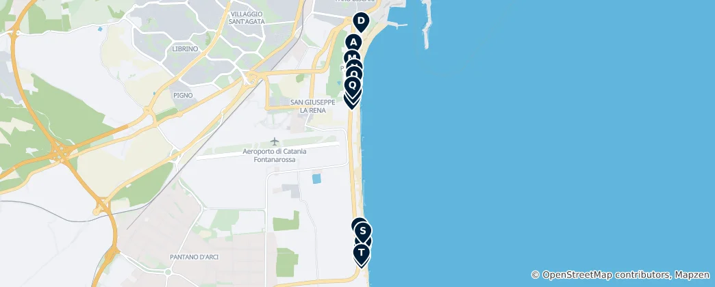 Karte von Italian Seaside Resorts