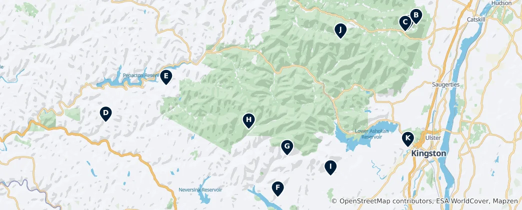 Mappa di Scenic Waterfalls
