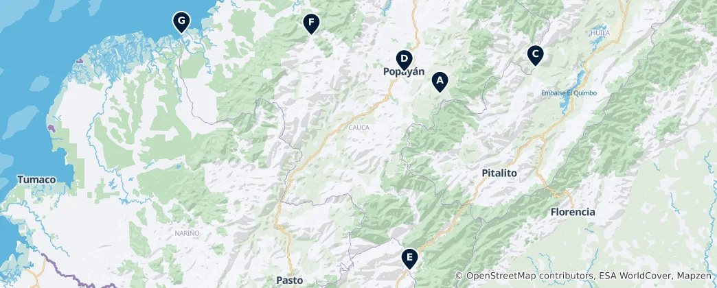 Cauca Essentials 地图
