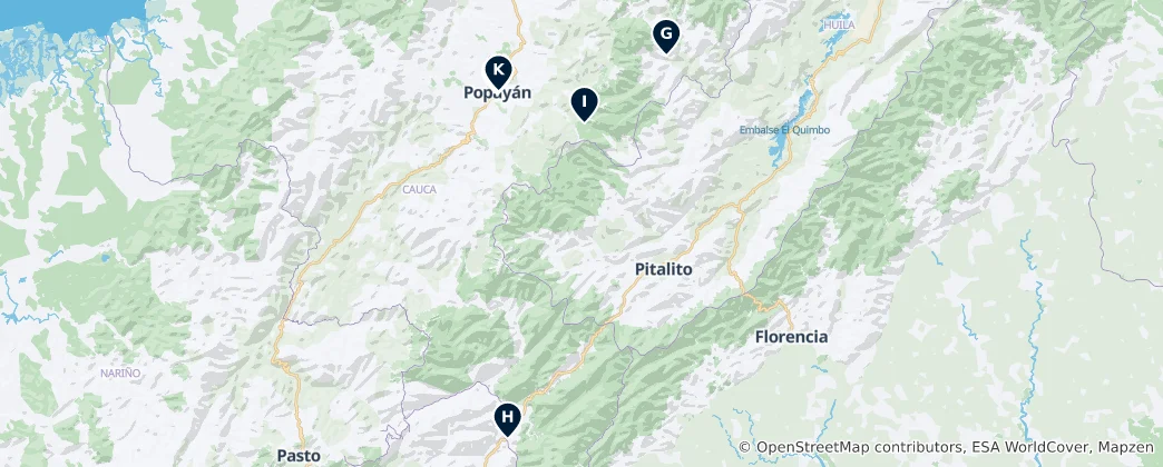 Mapa Popayán's Must-See Landmarks