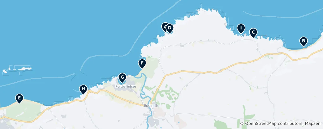 Mapa Natural Wonders & Coastal Gems