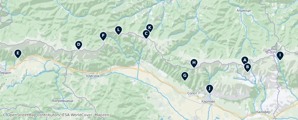 Central Balkan National Park Essentials – Mapa