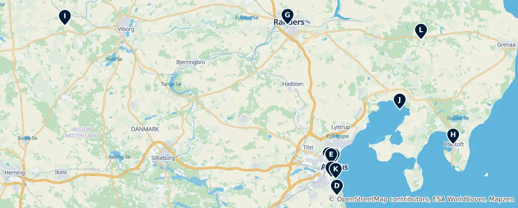 Mappa di Midtjylland Essentials