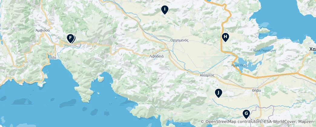 Mappa di Ancient Sites