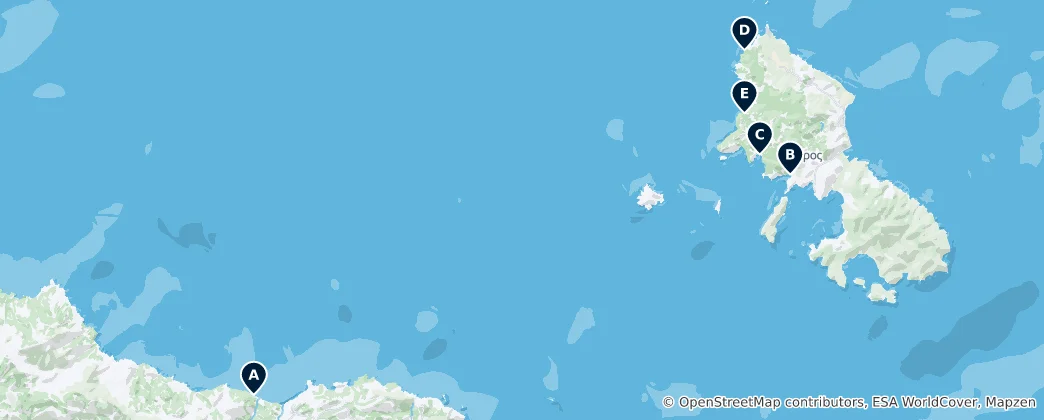 Mapa Coastal Escapes