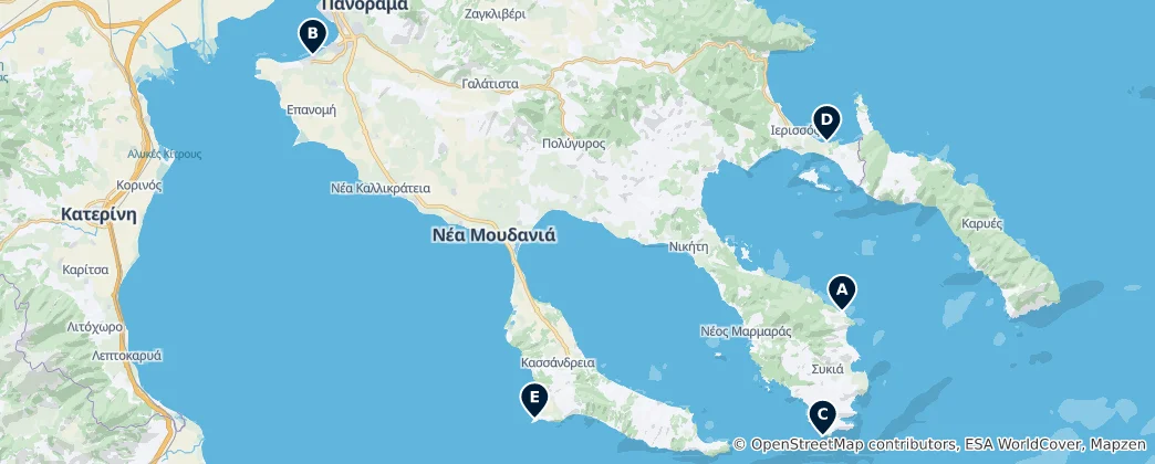 Mapa Best Beaches