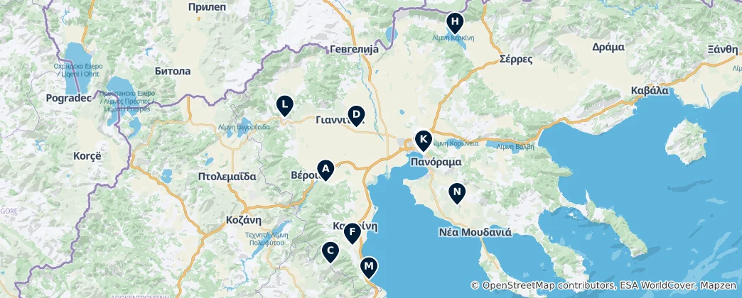 Mappa di Central Macedonia Essentials