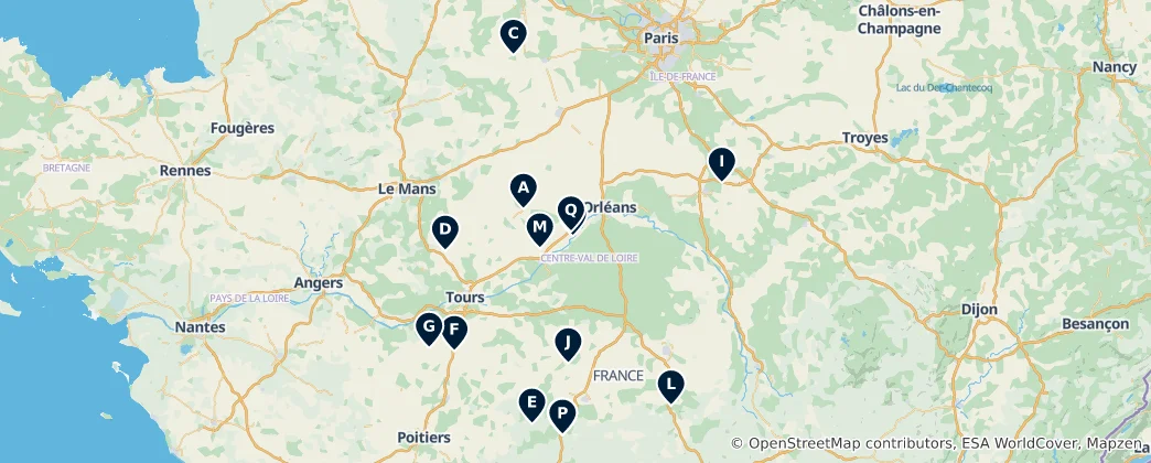 Map of Archaeological Wonders & Ruins