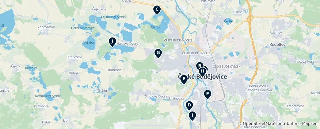 Mapa Hidden Natural & Cultural Gems