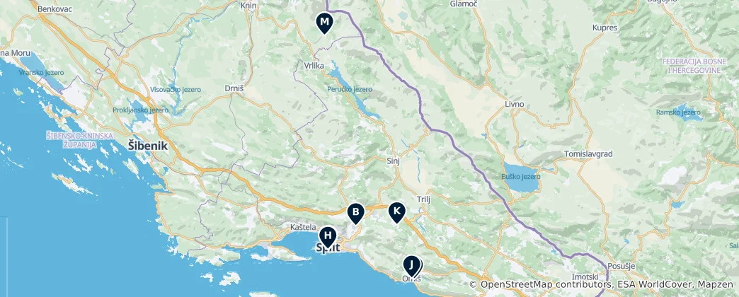 Mapa Cetina's Essential Highlights