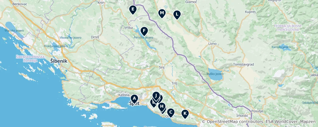 Mapa Historic Religious Sites