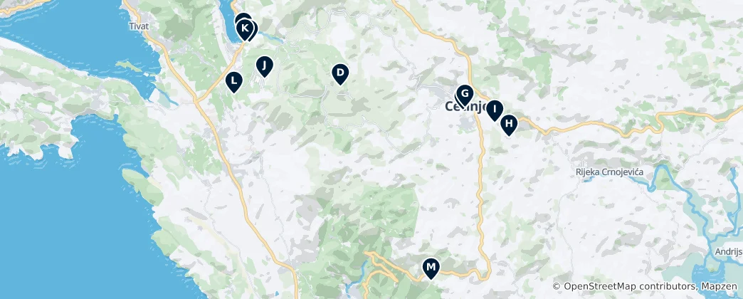 Map of Cetinje Municipality: Essential Highlights