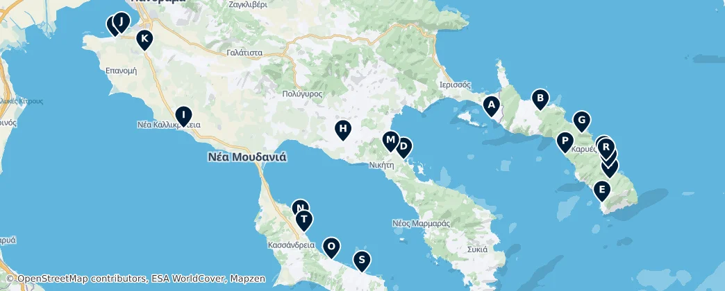 Map of Sacred Greek Orthodox Sites