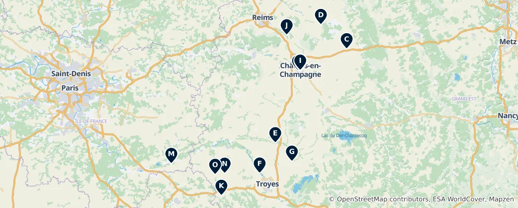 Mapa Historical Landmarks