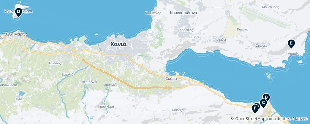 Karte von Historical Ruins & Forts