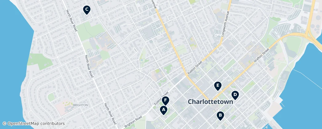 Historic Churches of Charlottetown — Map