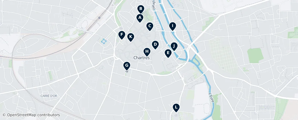 Chartres Highlights — Map