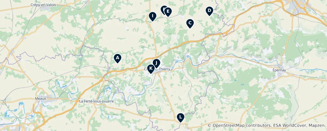 Mappa di Regional Heritage Sites