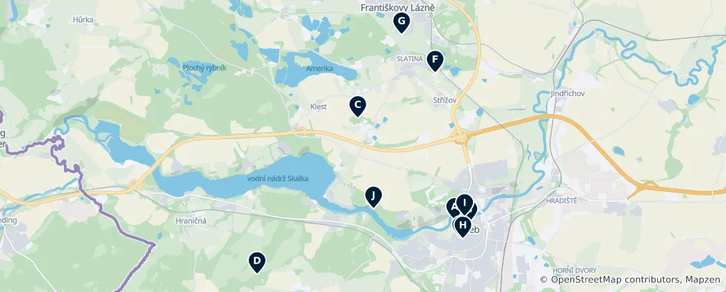 Map of Cheb Essentials