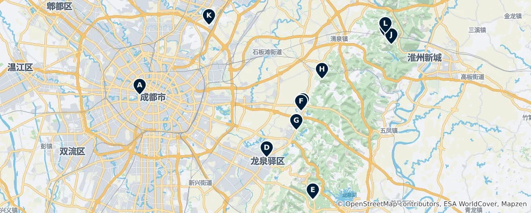 Map of Spiritual Sanctuaries
