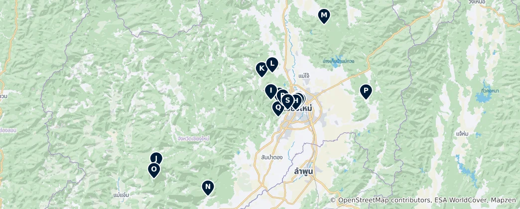 Mapa Temples and Nature