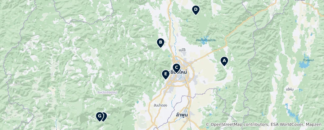 Mapa Wilderness Escapes